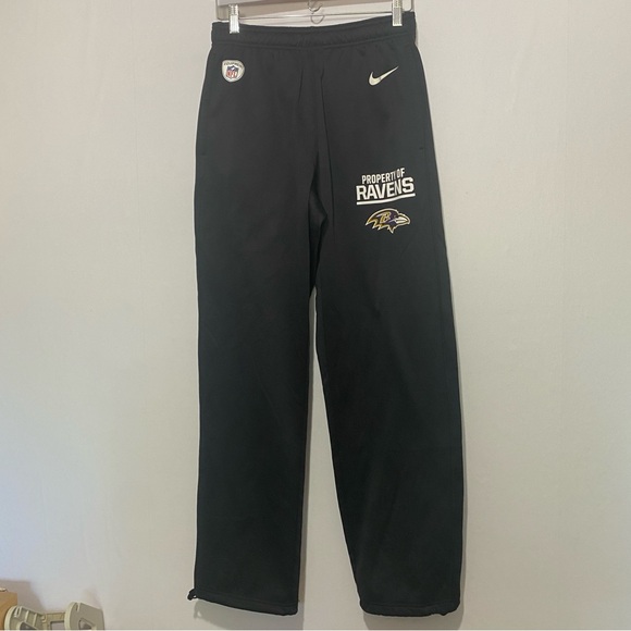 Nike NFL Baltimore Ravens Therma-Fit Training Pants Black Size Medium Men's - Picture 1 of 13
